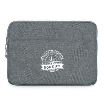 Borkum - Meine Lieblingsinsel - Laptoptasche 15" - Grau meliert - Vorne