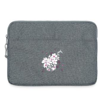 Cherry Blossom Sakura Spring - Laptop bag 15" - heather grey - Front