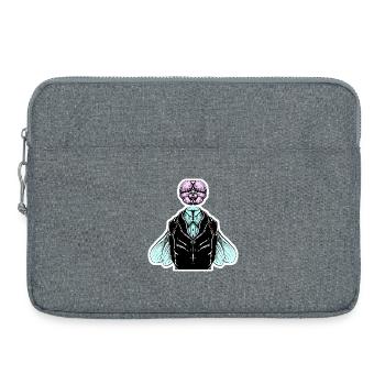 Smoking-Fliege - Laptoptasche 15" - Grau meliert - Vorne