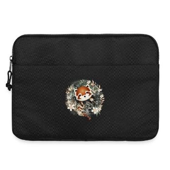 zauberhafter kleiner roter Panda Bär im Dschungel - Laptoptasche 15" - Schwarz - Vorne