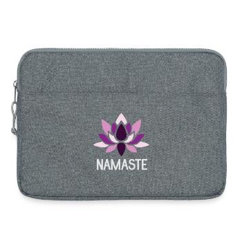 Namaste - Idée cadeau de yoga - Sacoche pour ordinateur portable 15 pouces - gris chiné - Devant