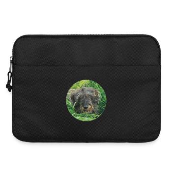 Süßer Rauhaardackel lebensecht - Teckel - Laptoptasche 15" - Schwarz - Vorne