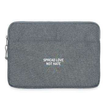 Pride Month - Liebe statt Hass verbreiten - Laptoptasche 15" - Grau meliert - Vorne