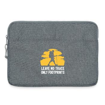 Hiking - Leave No Trace, Only Footprints - Laptop bag 15" - heather grey - Front