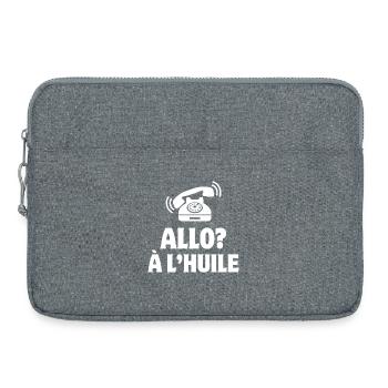 allo, téléphone humour, portable - Sacoche pour ordinateur portable 15 pouces - gris chiné - Devant