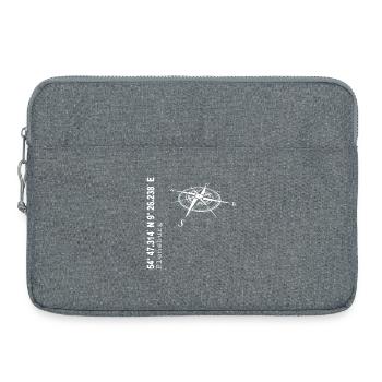 Koordinaten Flensburg - Laptoptasche 15" - Grau meliert - Vorne