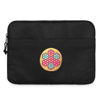 Yoga Colorful Gold Circle Meditation om Namaste - Laptop bag 15" - black - Front