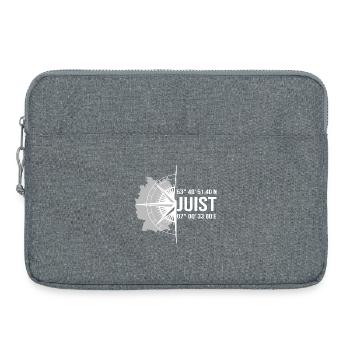 Koordinaten Juist - Laptoptasche 15" - Grau meliert - Vorne