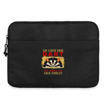 Ein Leben ohne Dart ist möglich, aber Sinnlos - Laptoptasche 15" - Schwarz - Vorne