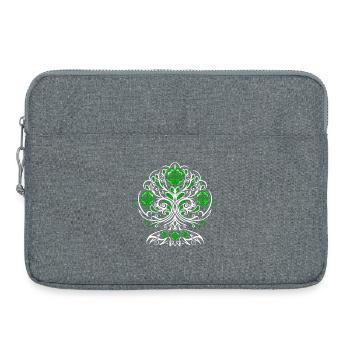 St Patricks Day Lebensbaum mit Kleeblätter - Laptoptasche 15" - Grau meliert - Vorne