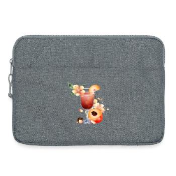 Cocktail à la moitié de pêche et aux fleurs de pêcher - Sacoche pour ordinateur portable 15 pouces - gris chiné - Devant