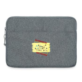 Was daran hast du nicht verstanden? - Laptoptasche 15" - Grau meliert - Vorne