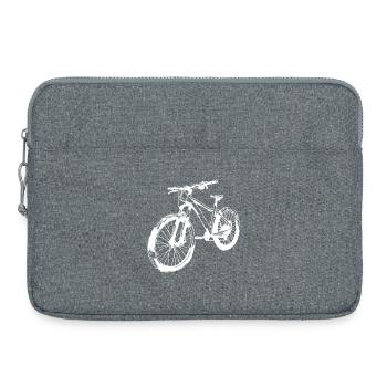 Mountainbike Line Art - Laptoptasche 15" - Grau meliert - Vorne