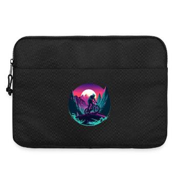 Mountain Biking Vaporwave - Laptop bag 15" - black - Front