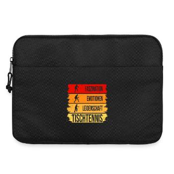 Faszination - Emotionen - Leidenschaft Tischtennis - Laptoptasche 15" - Schwarz - Vorne