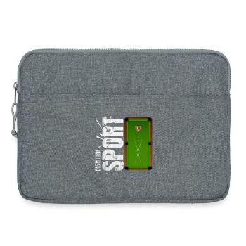 Eins mit dem Sport - Billard - Laptoptasche 15" - Grau meliert - Vorne