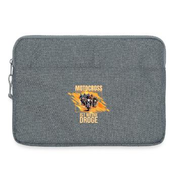Motocross ist meine Droge - Laptoptasche 15" - Grau meliert - Vorne
