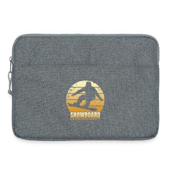 Snowboard Leidenschaft - Laptoptasche 15" - Grau meliert - Vorne