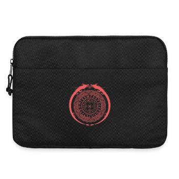 Icône de cercle de runes vikings sur les vêtements - Sacoche pour ordinateur portable 15 pouces - noir - Devant