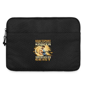 Kraftsport formt nicht nur den Körper - Laptoptasche 15" - Schwarz - Vorne