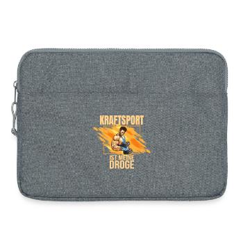 Kraftsport ist meine Droge - Laptoptasche 15" - Grau meliert - Vorne