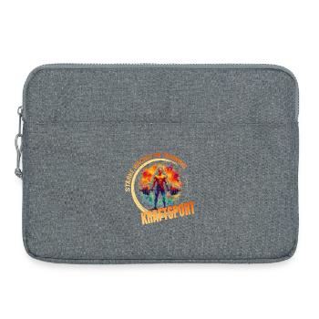 Stärke wächst im Training - Kraftsport - Laptoptasche 15" - Grau meliert - Vorne