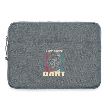Alles was ich brauche - Dart - Laptoptasche 15" - Grau meliert - Vorne