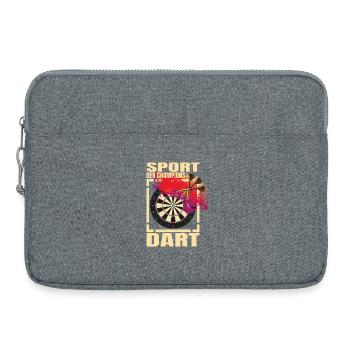 Sport der Champions - Dart - Laptoptasche 15" - Grau meliert - Vorne