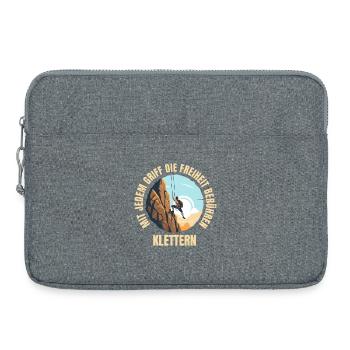Mit jedem Griff die Freiheit berühren - Laptoptasche 15" - Grau meliert - Vorne