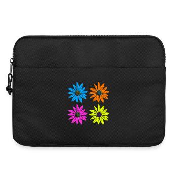 Pop Art Floral Quatre Couleurs - Sacoche pour ordinateur portable 15 pouces - noir - Devant