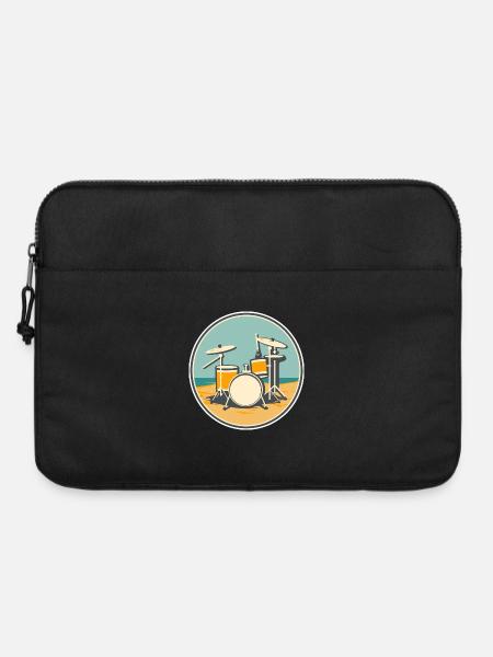 Drum Set Illustration - Laptoptasche 15" - Schwarz
