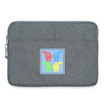 Drôles d’hommes - Sacoche pour ordinateur portable 15 pouces - gris chiné - Devant