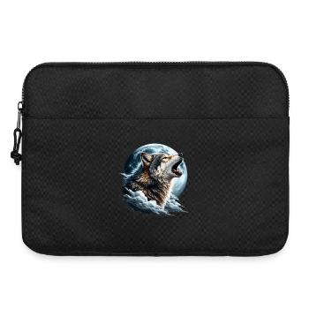 Le loup hurle à la pleine lune - Sacoche pour ordinateur portable 15 pouces - noir - Devant