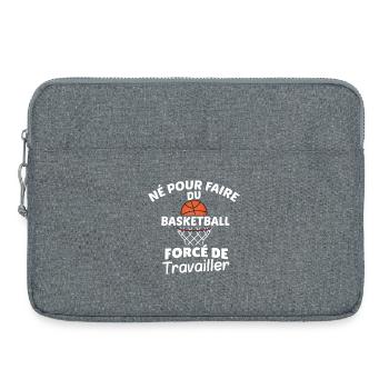 Design Basketball Motivational Humor - Sacoche pour ordinateur portable 15 pouces - gris chiné - Devant