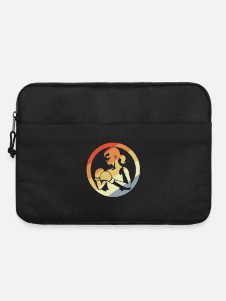 Retro Boxerin - Laptoptasche 15" - Schwarz