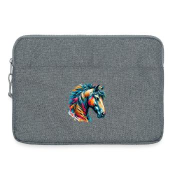 Pferd - Laptoptasche 15" - Grau meliert - Vorne