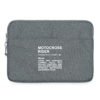 Définition du pilote de motocross - Sacoche pour ordinateur portable 15 pouces - gris chiné - Devant