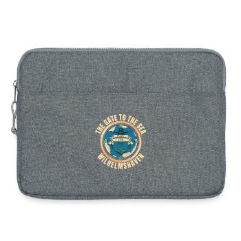 The Gate to the Sea - Wilhelmshaven - Laptoptasche 15" - Grau meliert - Vorne