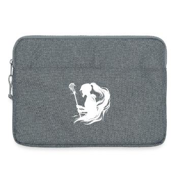 Joueur de crosse - Sacoche pour ordinateur portable 15 pouces - gris chiné - Devant