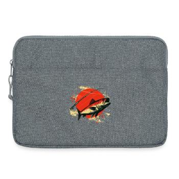 Graphique de pêche - Sacoche pour ordinateur portable 15 pouces - gris chiné - Devant