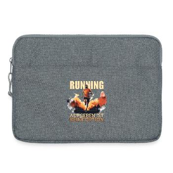Running - Aufgeben ist keine Option - Laptoptasche 15" - Grau meliert - Vorne