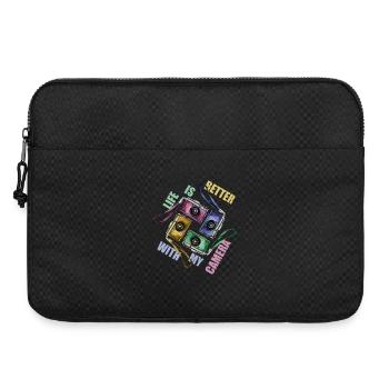 Life is better with my camera - Laptoptasche 15" - Schwarz - Vorne