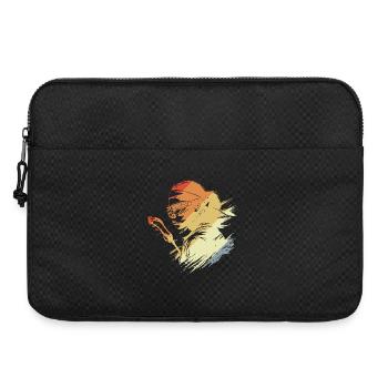 Retro Lacrossespielerin - Laptoptasche 15" - Schwarz - Vorne