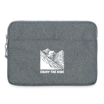 MTB Mountainbike - Genieße die Fahrt - Laptoptasche 15" - Grau meliert - Vorne