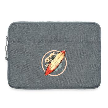 Surfbrett Grafik - Laptoptasche 15" - Grau meliert - Vorne