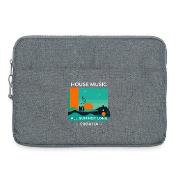 Croatie House Music - Sacoche pour ordinateur portable 15 pouces - gris chiné - Devant