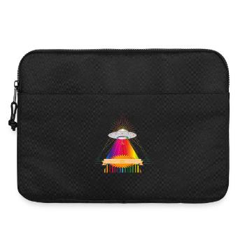 UFO über einem leuchtenden Regenbogendreieck - Laptoptasche 15" - Schwarz - Vorne