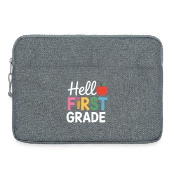 Bonjour la rentrée scolaire de première année - Sacoche pour ordinateur portable 15 pouces - gris chiné - Devant