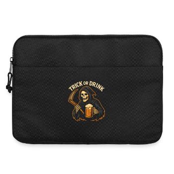 Trick or Drink Shirt Männer Halloween Bier Spruch - Laptoptasche 15" - Schwarz - Vorne