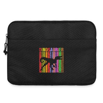 Silhouette de dinosaure avec détails de couleur - Sacoche pour ordinateur portable 15 pouces - noir - Devant